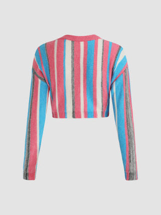 UNICORN Women's shirt top striped pink blue s m l xl