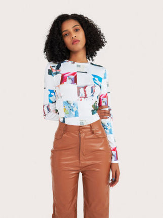 UNICORN Women's trousers imitation leather brown xs s m l xl