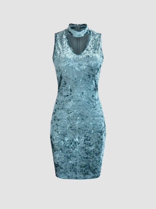 UNICORN Women's dress velvet blue xs s m l xl