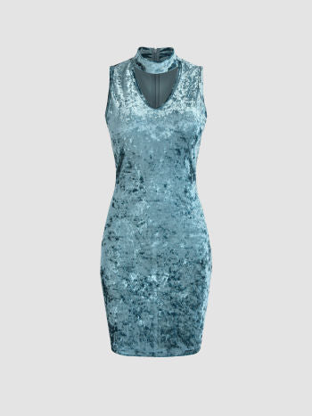 UNICORN Women's dress velvet blue xs s m l xl