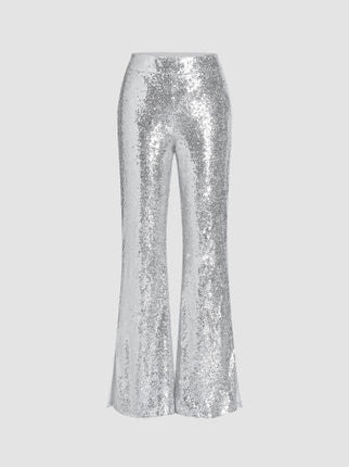 UNICORN Women's trousers glitter silver s m l
