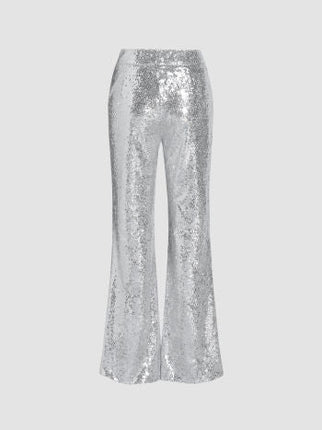 UNICORN Women's trousers glitter silver s m l