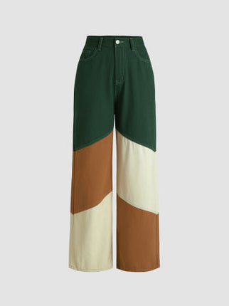 UNICORN Women's jeans dark green beige brown s m l xl
