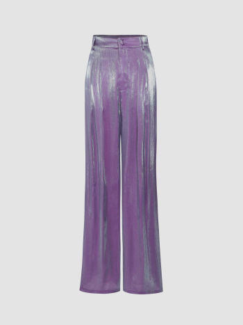 UNICORN Women's pants purple metallic xs s m l xl