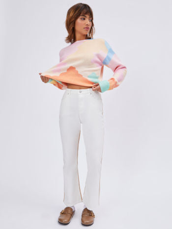 UNICORN Women's pants white with brown xs s m l xl