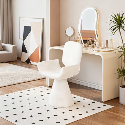 UNICORN 360 rotating dressing chair, Nordic modern living room single chair Black White