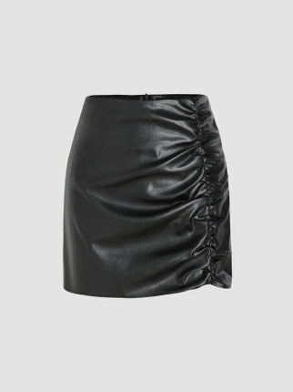 UNICORN Women's leather skirt brown beige black xs s m l xl