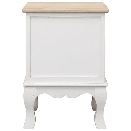 UNICORN Bedside table bedroom furniture country white brown Width 35 cm Depth 30 cm Height 50 cm