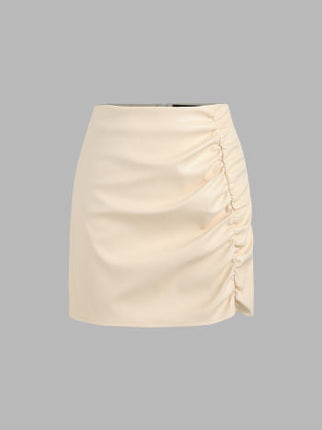 UNICORN Women's leather skirt brown beige black xs s m l xl