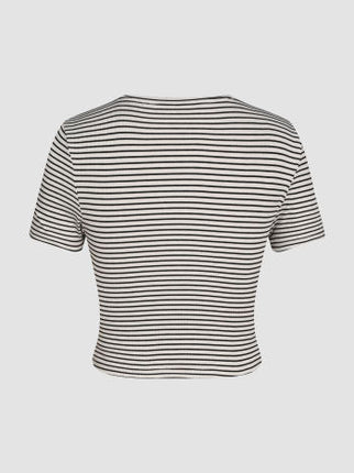 Dames shirt top wit bruin xs s m l