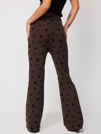 UNICORN Women's pants brown black floral print s m l xl