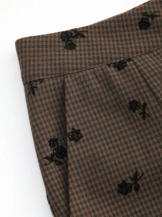 UNICORN Women's pants brown black floral print s m l xl