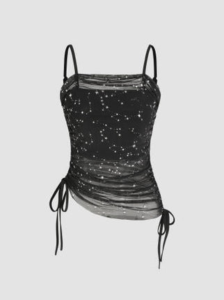 UNICORN Women's shirt top glitter black xs s m l xl