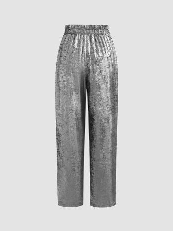 UNICORN Women's pants metallic silver s m l xl