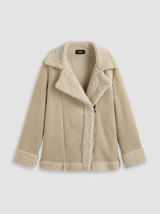 UNICORN Women's coat soft woolly fabric beige s m l