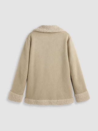 UNICORN Women's coat soft woolly fabric beige s m l