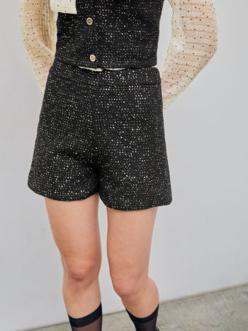 UNICORN Women's shorts glitter black xs s m l xl
