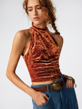 UNICORN Women's shirt top brown orange s m l xl
