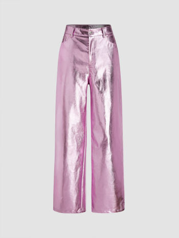 UNICORN Women's pants pink metallic xs s m