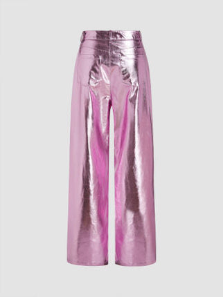 UNICORN Women's pants pink metallic xs s m