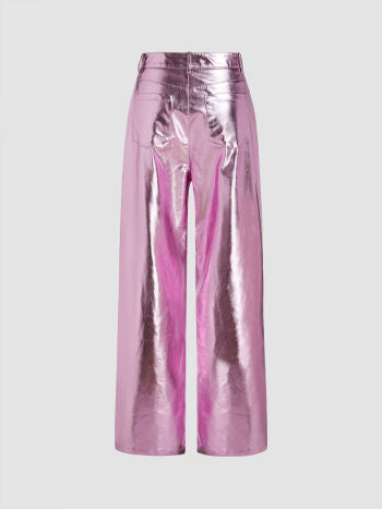 UNICORN Women's pants pink metallic xs s m