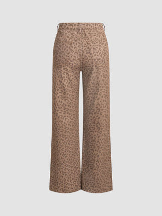 UNICORN Women's pants panther print brown xxs xs s m l xl
