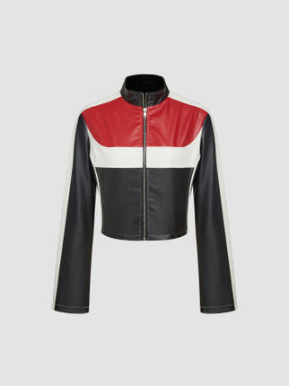 UNICORN Women's leather jacket black red white s m l xl