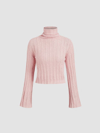 UNICORN Women's sweater funnel neck light pink xs s m l xl