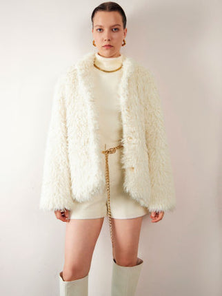 UNICORN Ladies coat white soft fabric s m l xl xxl