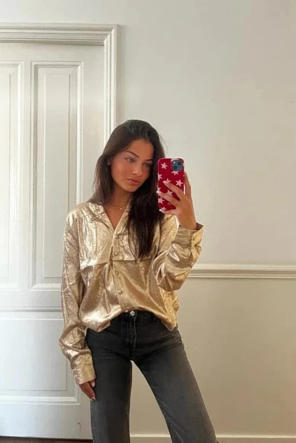 UNICORN Women's blouse gold s m l xl