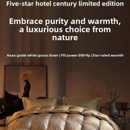 UNICORN 1pc 120S High-Density Anti-Feather Jacquard Quilt Golden Pink Bronze Red