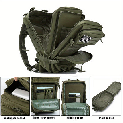 UNICORN 45L Spacious MOLLE Backpack Soft Shell Design Green Black Khaki