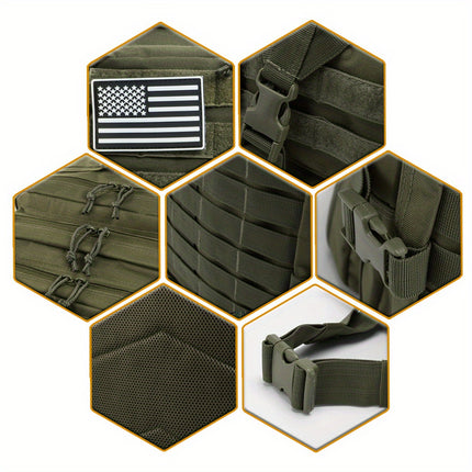 UNICORN 45L Spacious MOLLE Backpack Soft Shell Design Green Black Khaki