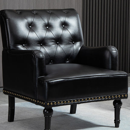 UNICORN Leather Accent Chair, Living Room Lounge Sofa Chair with Black Brown Gray