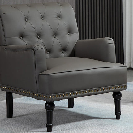 UNICORN Leather Accent Chair, Living Room Lounge Sofa Chair with Black Brown Gray