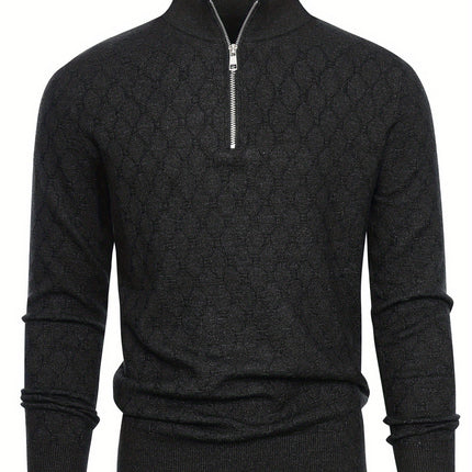 UNICORN Men's Half-Zip Collar Textured Sweater Stretchy Soft Comfortable xs s m l xl xxl