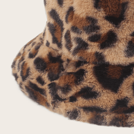 UNICORN Winter Warm Leopard Print Fisherman Hat, Bucket Hats