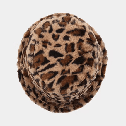 UNICORN Winter Warm Leopard Print Fisherman Hat, Bucket Hats