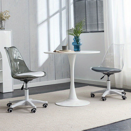 UNICORN Backrest Chair 360-Degree Rotating Office Chair Transparant Gray yellow Pink