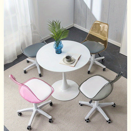 UNICORN Backrest Chair 360-Degree Rotating Office Chair Transparant Gray yellow Pink