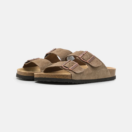 UNICORN Men's Slippers Leather Brown 38 39 40 41 42 43 44