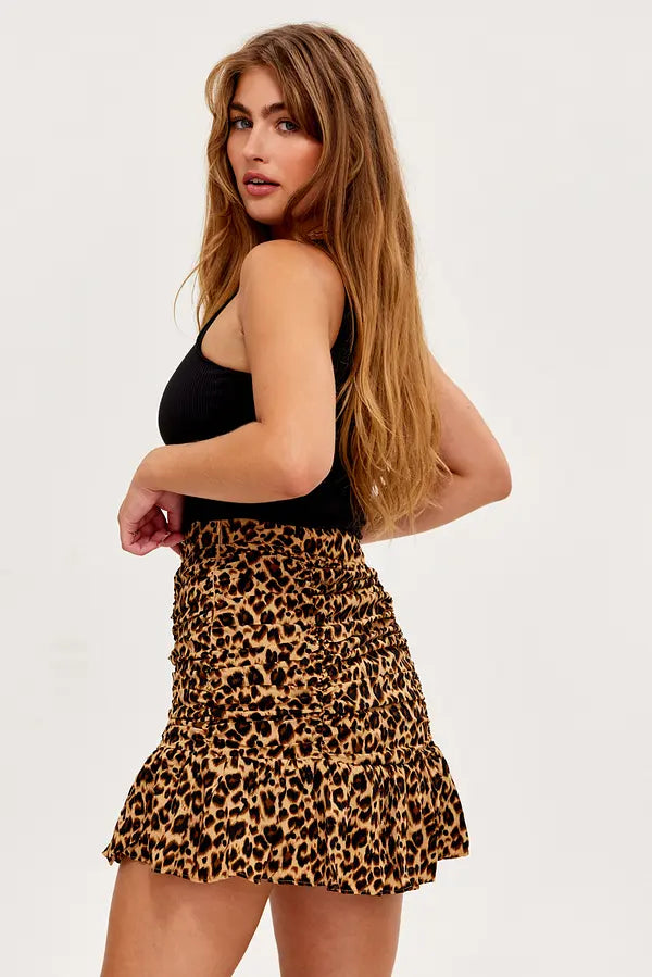 UNICORN Women's skirt brown leopard print xs s m l