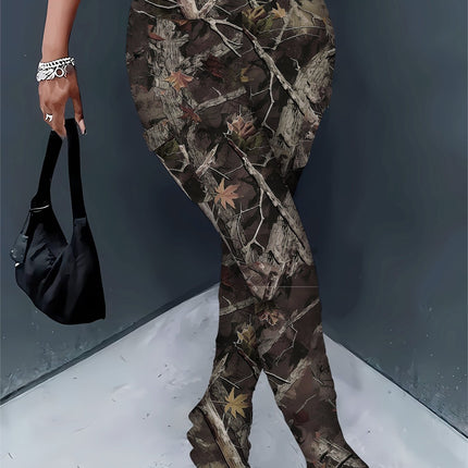 UNICORN Camo Print High-Waist Leggings with Side Pockets for Women s m l xl xxl