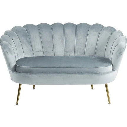UNICORN Two-seater sofa in light blue-green velvet, width 137 cm, height 78 cm