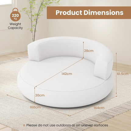 UNICORN Inflatable Lounger Air Sofa with Removable Cover White