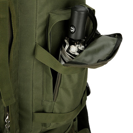 UNICORN 100-Liter Large Capacity Cloth Hiking Backpack Black Khaki Green