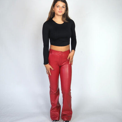 UNICORN Women's leather pants black red dark brown s m l