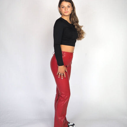 UNICORN Women's leather pants black red dark brown s m l