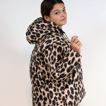UNICORN Women's coat leopard brown white cream s m l xl