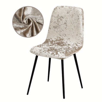 UNICORN Set of 6 Velvet Chair Covers with Elastic for Short Back Chairs different colors